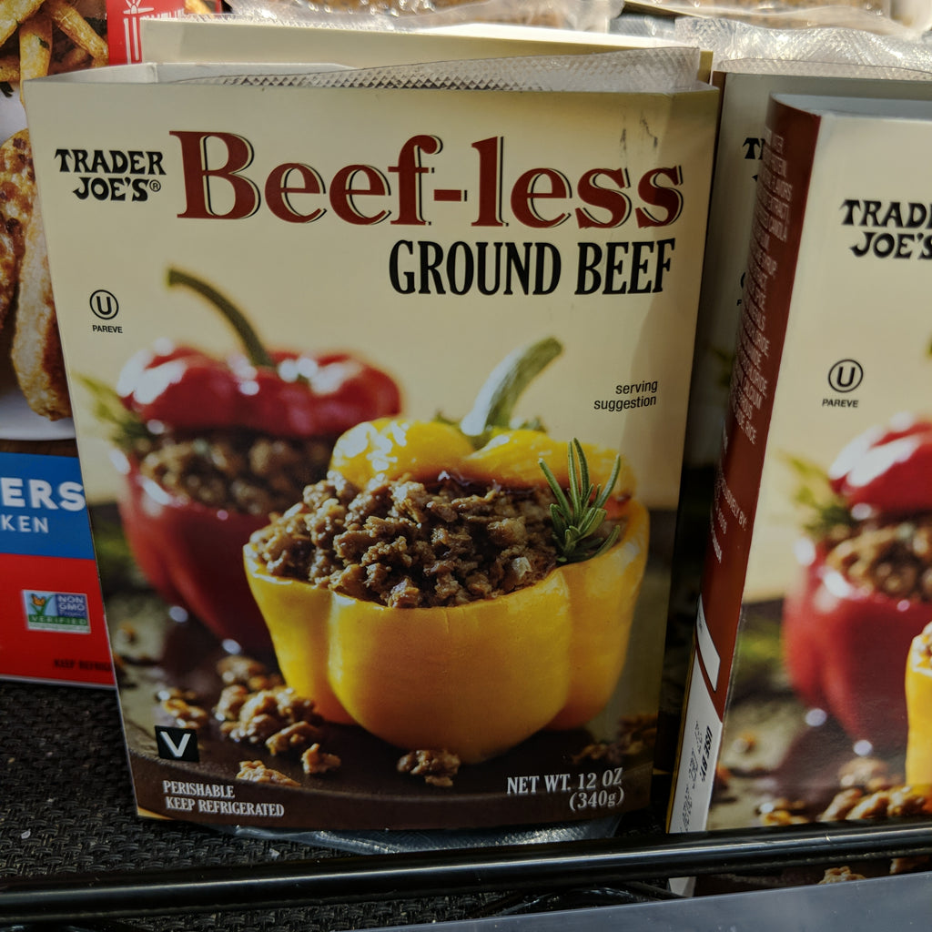 Trader Joes Beef Less Ground Beef Vegan Well Get The Food 