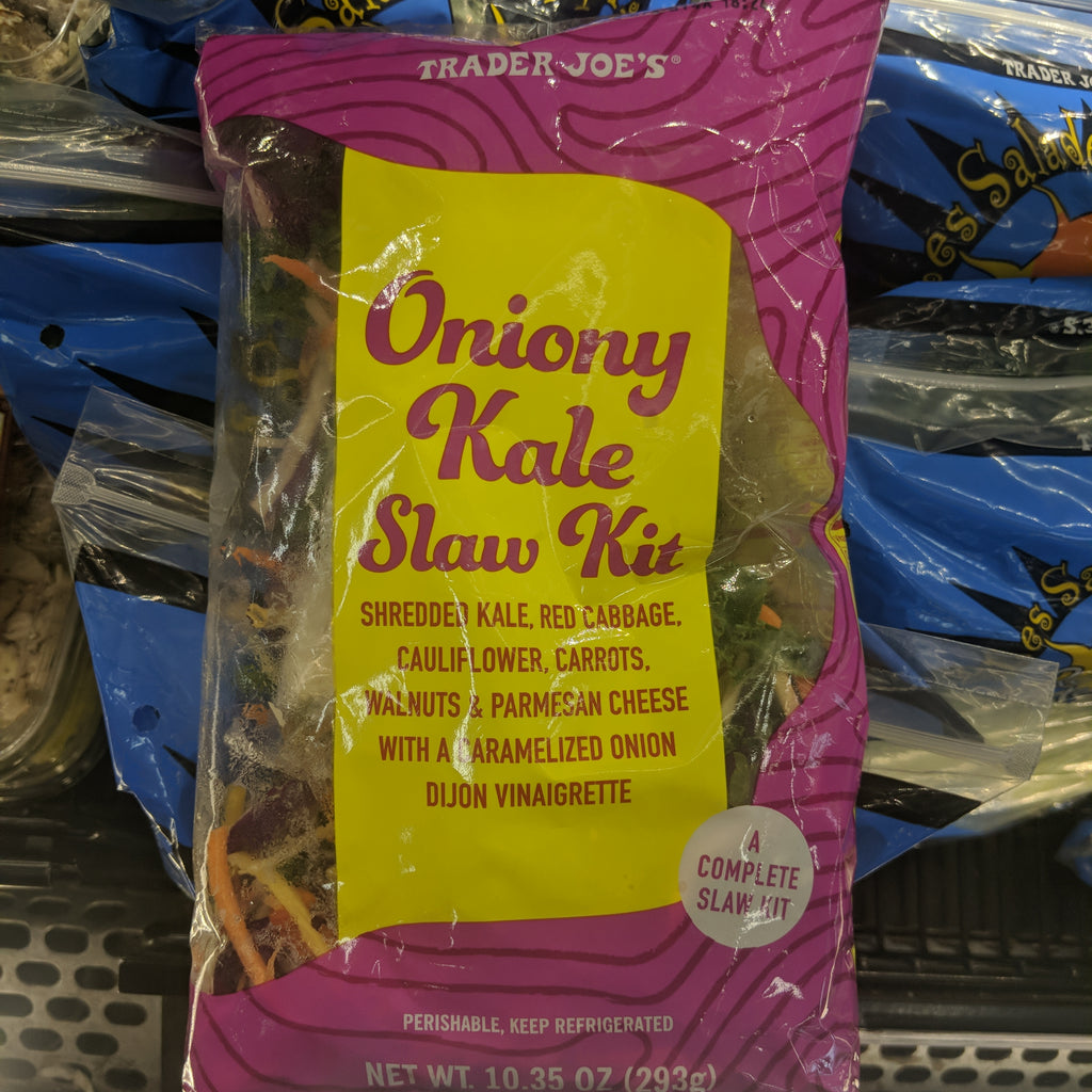 Trader Joe's Oniony Kale Slaw Salad Kit We'll Get The Food