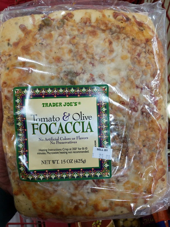 Trader Joe's Tomato and Olive Focaccia