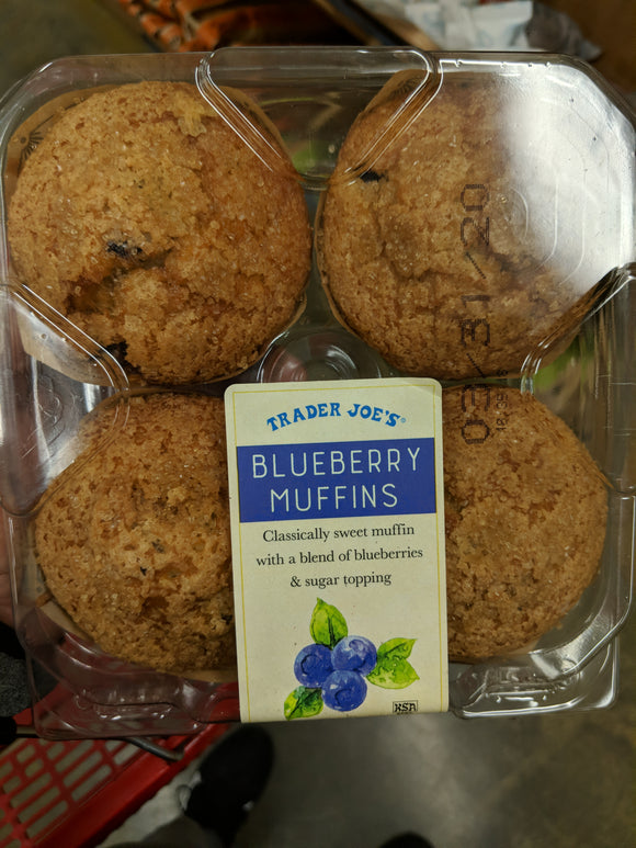 Trader Joe's Blueberry Muffins (4 Count, Kosher)