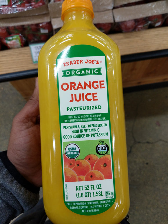 Trader Joe's Organic Orange Juice
