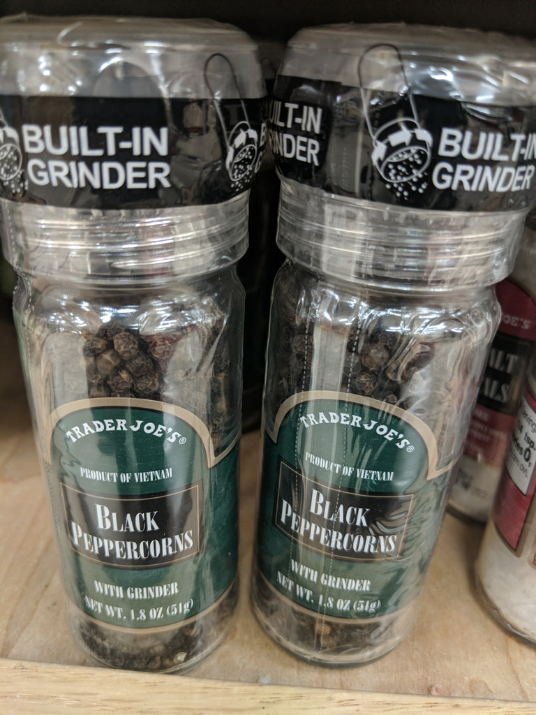 Trader Joe's Black Pepper Peppercorns (w/ Grinder) – We'll Get The