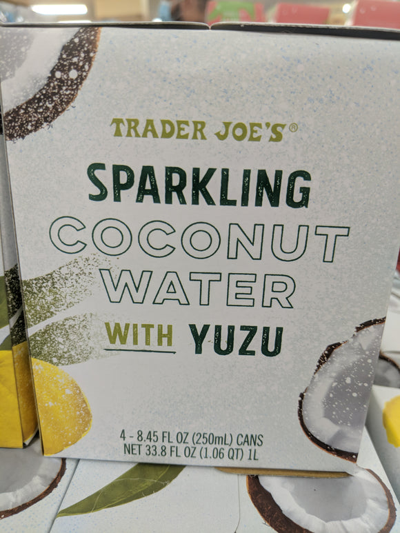 Trader Joe's Sparkling Coconut Water with Yuzu (4 pack)