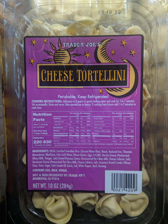 Trader Joe's Cheese Tortellini