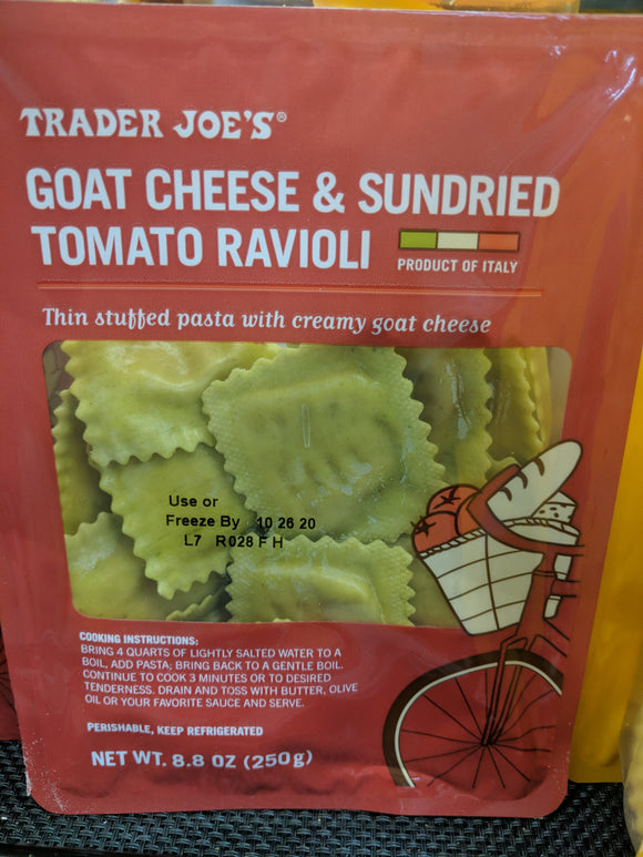 Trader Joe's Goat Cheese and Sundried Tomato Ravioli