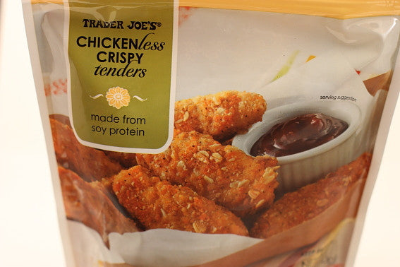 Trader Joe's Breaded Chicken-Less Crispy Tenders (Meatless, Made with Soy) (Frozen)