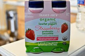 Trader Joe's Organic Probiotic Low Fat Smoothie (Strawberry, 4 Count)