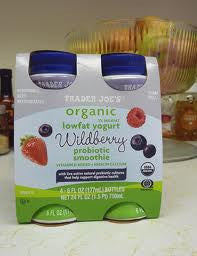 Trader Joe's Organic Probiotic Low Fat Smoothie (Wild Berry, 4 Count)