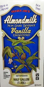Trader Joe's Almondmilk (Vanilla) (Unsweetened, Non Dairy)