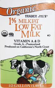 Trader Joe's Organic Milk (1% Low Fat)