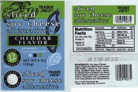 Trader Joe's Sliced Soy Cheese Alternative Cheddar Flavor (12 Slices)