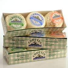 Crottin Goat Cheese 3 Flavor Pack (Natural, Garlic and Herb, Four Pepper)