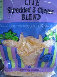 Trader Joe's Lite Shredded 3 Cheese Blend (Mozzarella, Monterey Jack, and Cheddar)