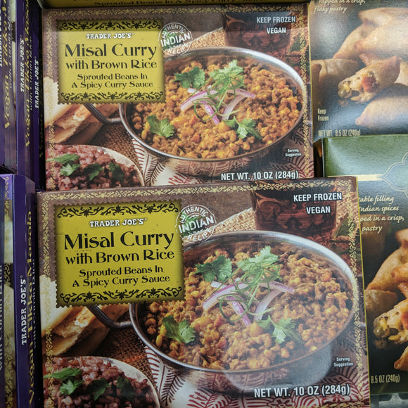 Trader Joe's Misal Curry with Brown Rice (Sprouted Beans in a Spicy Curry Sauce)