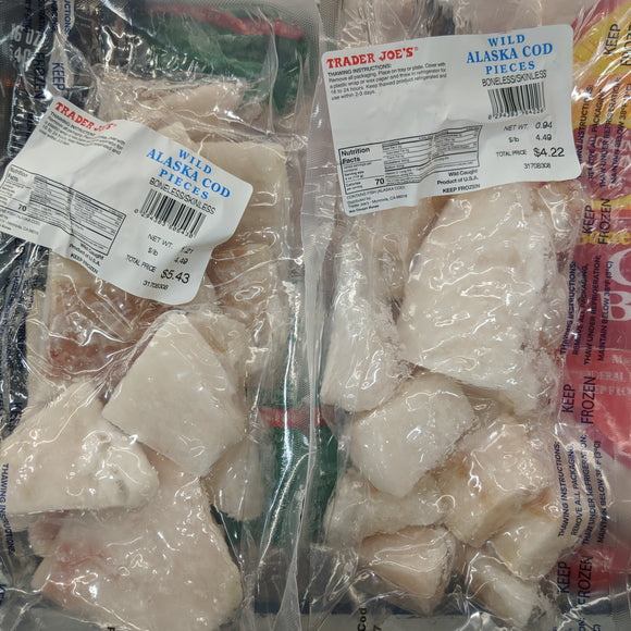 Trader Joe's Alaskan Cod Pieces (Boneless, Skinless, Frozen)