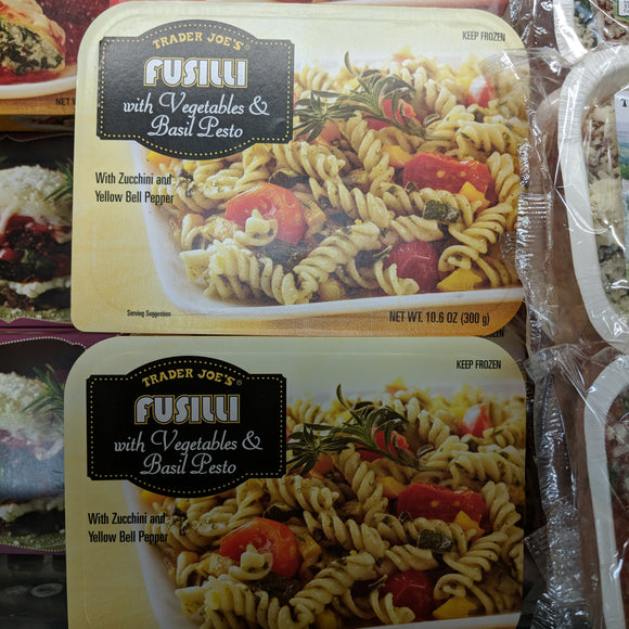Trader Joe's Fusilli (With Vegatables and Basil Pesto) (With Zucchini and Yellow Bell Peppers)