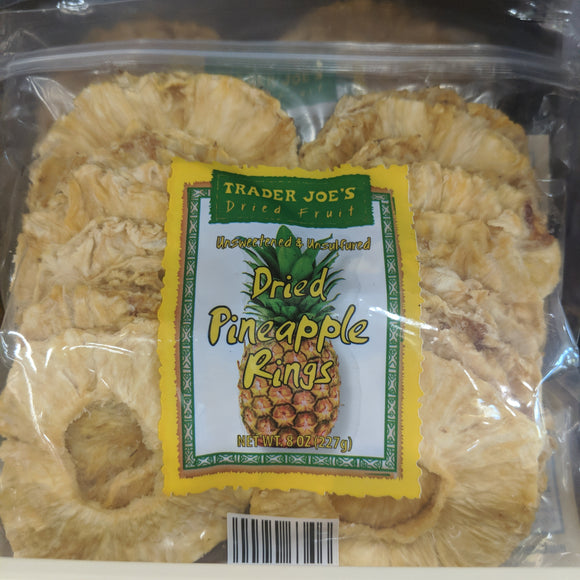 Trader Joe's Unsweetened Unsulfured Dried Pineapple Rings