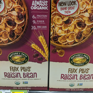 Nature's Path Flax Plus Raisin Bran Omega 3 Cereal