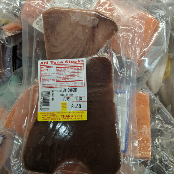 Trader Joe's Ahi Tuna Yellowfin (Wild Caught, Frozen)