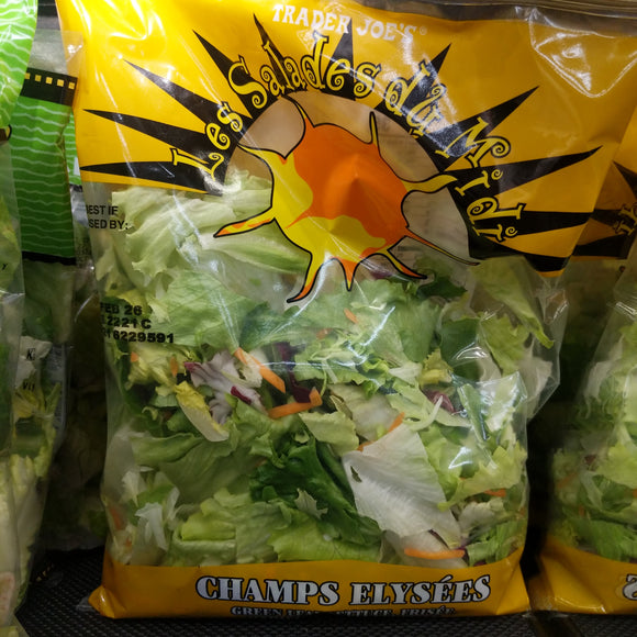 Trader Joe's Champs Elysees Salad (Green Leaf Lettuce, Frisee, Radicchio & Carrots)