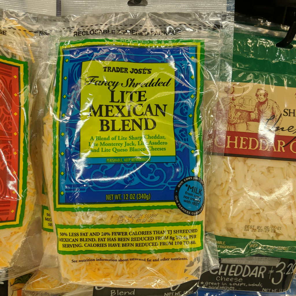 Trader Joe's Fancy Shredded Lite Mexican Cheese Blend We'll Get The Food