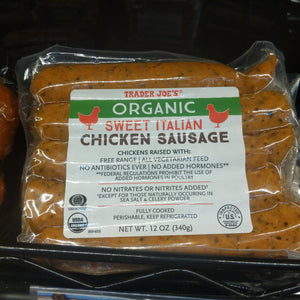 Trader Joe's Organic Sweet Italian Chicken Sausage