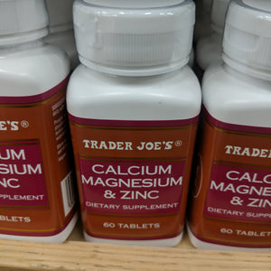 Trader Joe's Calcium Magnesium and Zinc Dietary Supplement