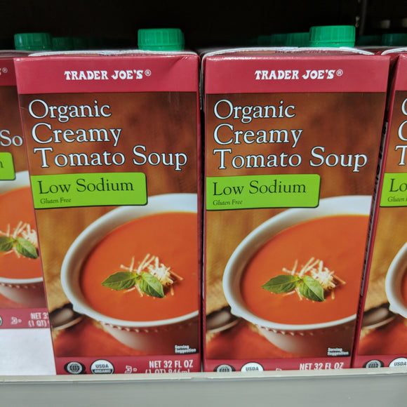 Trader Joe's Organic Creamy Tomato Soup (Low Sodium)