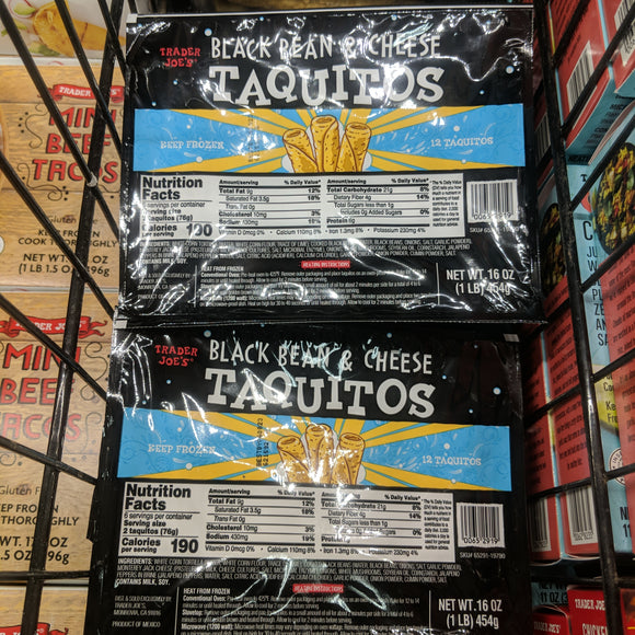 Trader Joe's Handcrafted Black Bean and Cheese Taquitos