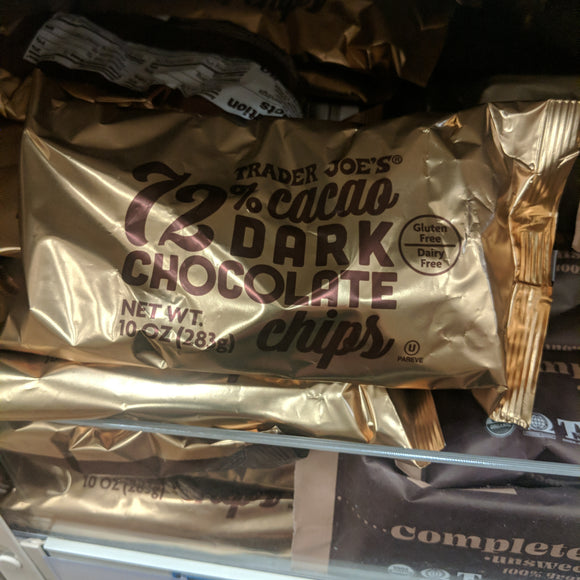 Trader Joe's 72% Cacao Dark Chocolate Baking Chips