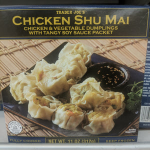 Trader Joe's Chicken Shu Mai (Chicken and Vegetable Dumplings with Tangy Soy Sauce Packet)