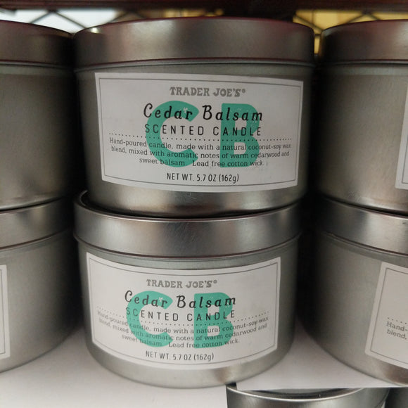 Trader Joe's Scented Candle (Cedar Balsam)