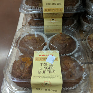 Trader Joe's Gluten Free Triple Ginger Muffins (4 Count)