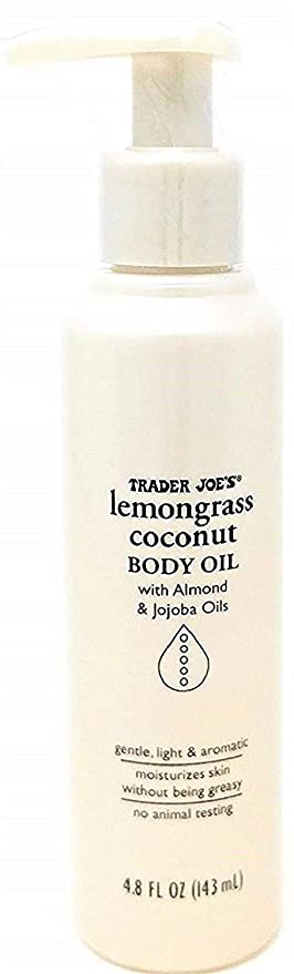 Trader Joe's Lemongrass Coconut Body Oil (with Almond and Jojoba Oil)