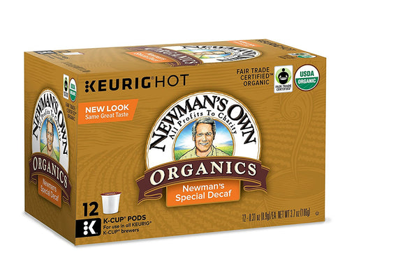 Newmans Organics Coffee Pods K Cups Decaf Blend