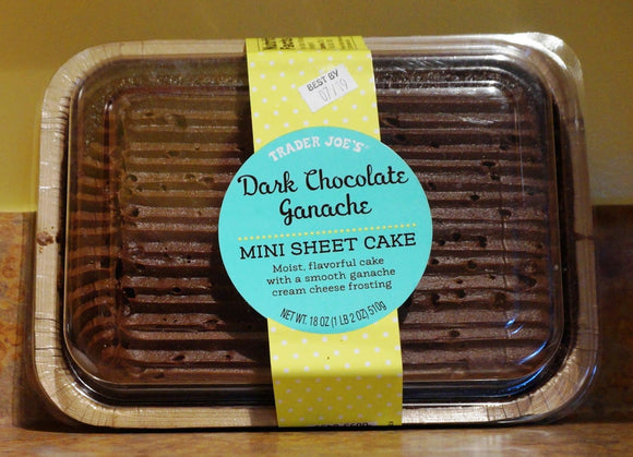 Trader Joe's Dark Chocolate Ganache Mini Sheet Cake