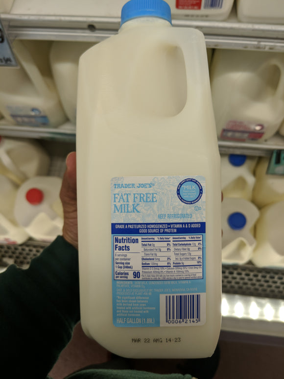 Trader Joe's Milk (Fat Free, 64 oz.)