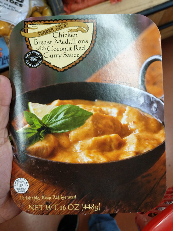 Trader Joe's Chicken Breast Medallions with Coconut Red Curry Sauce