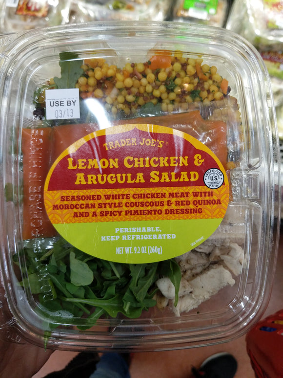 Trader Joe's Lemon Chicken and Arugula Salad