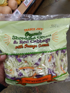Trader Joe's Organic Shredded Green and Red Cabbage