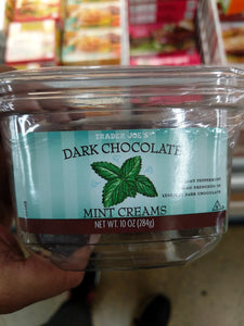 Trader Joe's Dark Chocolate Mint Creams (Dreamy Peppermint Cream Drenched in Luscious Dark Chocolate)
