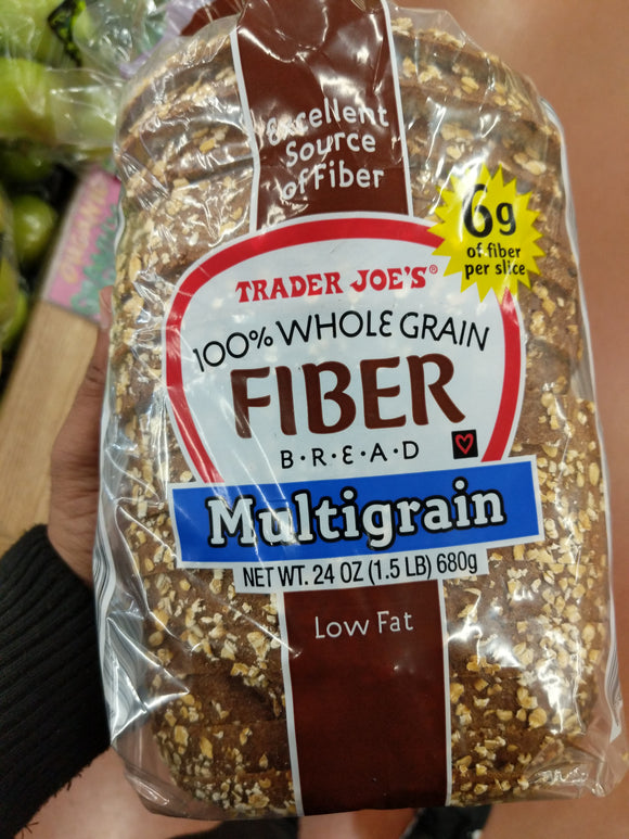 Trader Joe's 100% Whole Grain Fiber Whole Wheat Bread