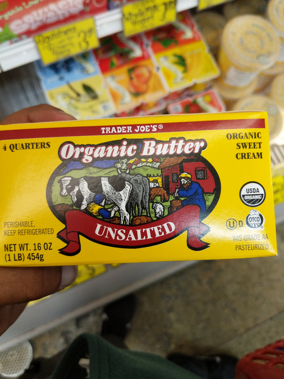 Trader Joe's Organic Butter Quarters (Unsalted)