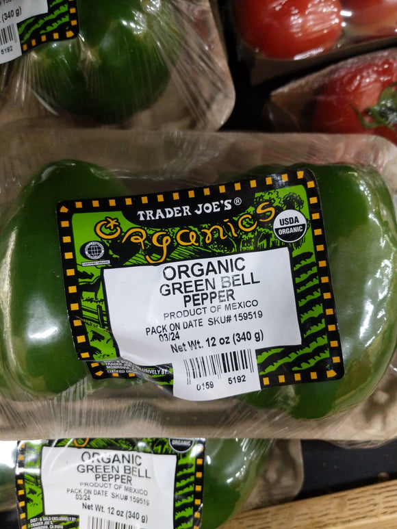 Trader Joe's Organic Green Bell Peppers