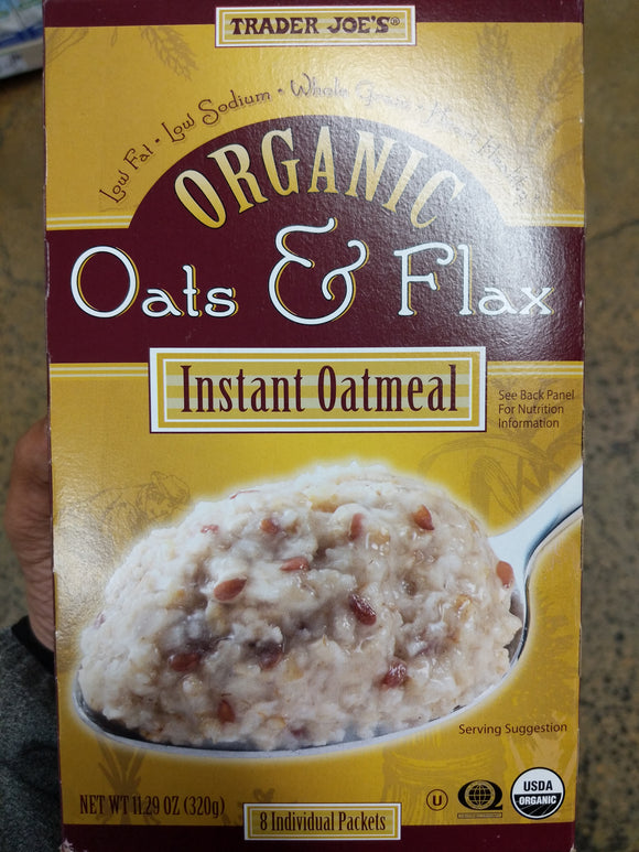 Trader Joe's Organic Oats and Flax Instant Oatmeal