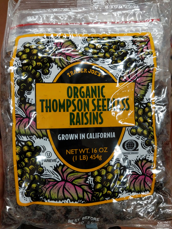 Trader Joe's Organic Thompson Seedless Raisins