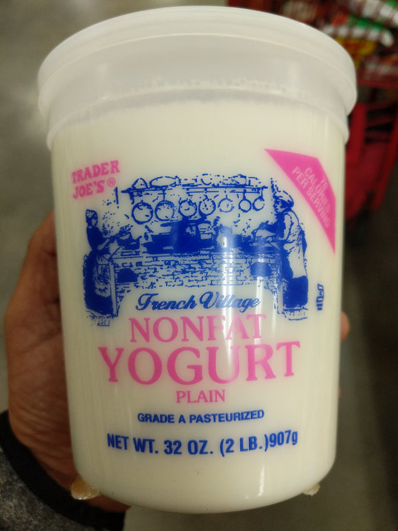 Trader Joe's French Village Nonfat Yogurt (Plain, 6 oz.)