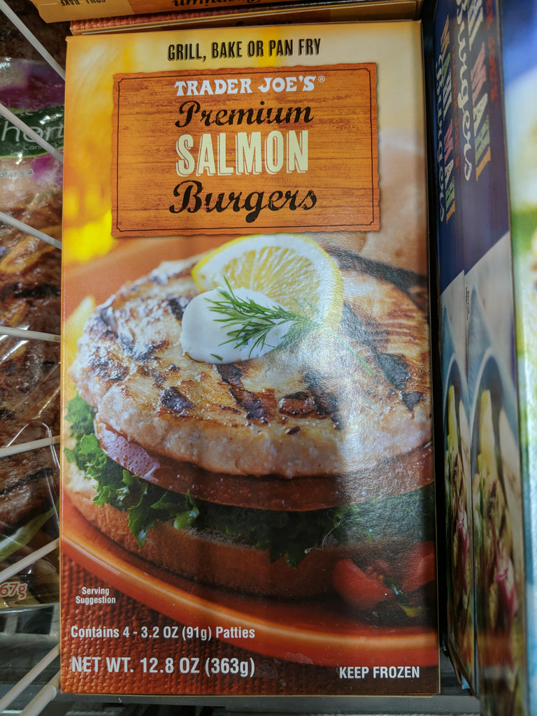 Trader Joe's Premium Salmon Burger Patties (4 Count) We'll Get The Food