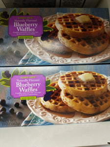 Trader Joe's Blueberry Waffles (Waffles Sweetened with Blueberry Puree, Fruit Juice Concentrate and Naturally Milled Sugar) (Frozen)