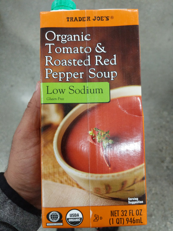 Trader Joe's Organic Tomato and Roasted Red Pepper Soup (Low Sodium)